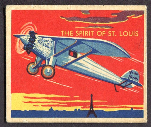 1934 National Chicle Sky Birds #72 The Spirit of St. Louis