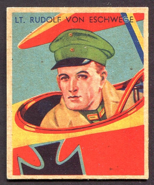 1934 National Chicle Sky Birds #74 Lt. Rudolf Von Eschwege