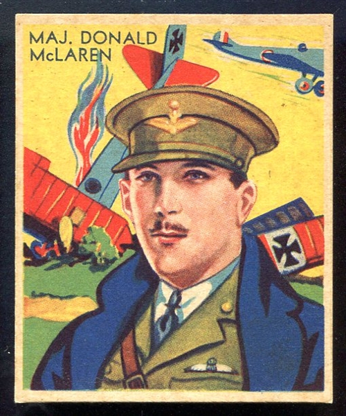 1934 National Chicle Sky Birds #78 Maj. Donald McLaren