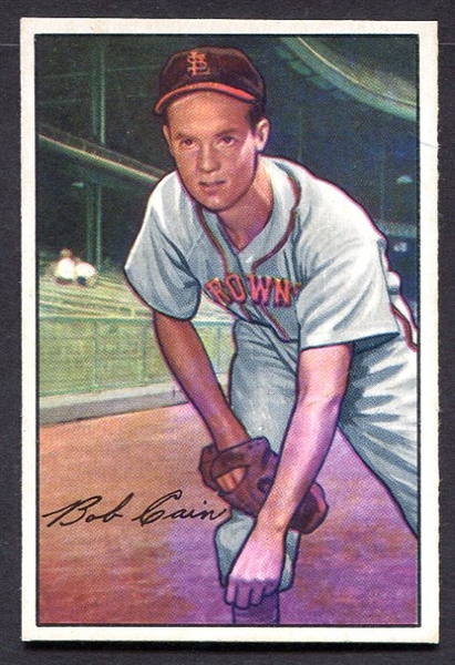 1952 Bowman #19 Bob Cain Nrmt