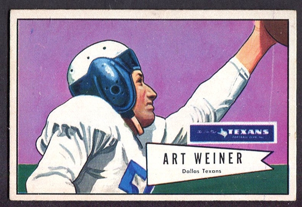 1952 Bowman Large #114 Art Weiner