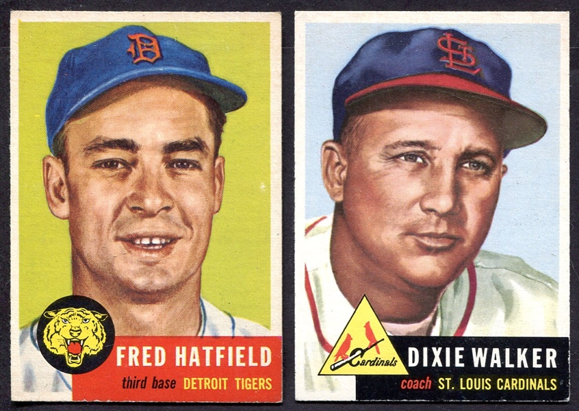 1953 Topps #163 Hatfield & #190 Walker