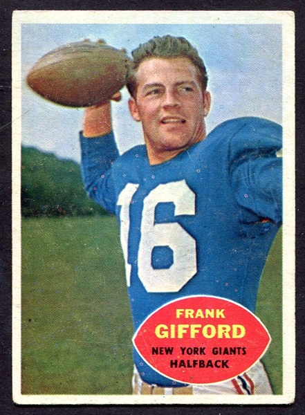 1960 Topps #74 Frank Gifford New York Giants