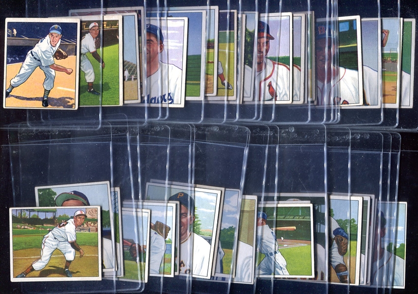 1950 Bowman Partial Set of 81 Different Ex+/-