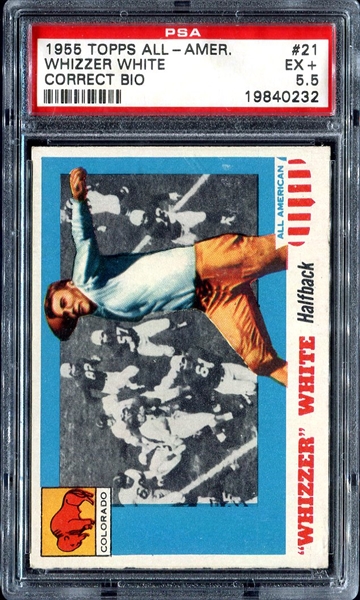 1955 Topps All-American #21b Whizzer White Correct SP PSA 5.5