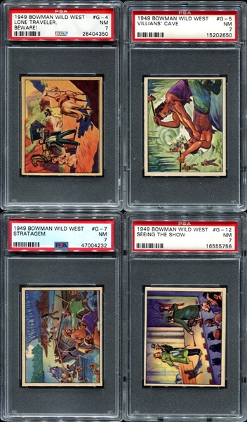 1949 Bowman Wild West G Series 4 Diff. PSA 7s 