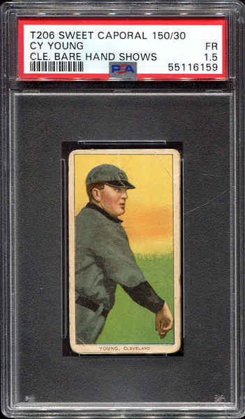 T206 Young Cleveland Bare Hand Shows PSA 1.5