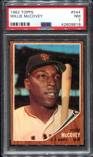 1962 Topps #544 Willie McCovey PSA 7