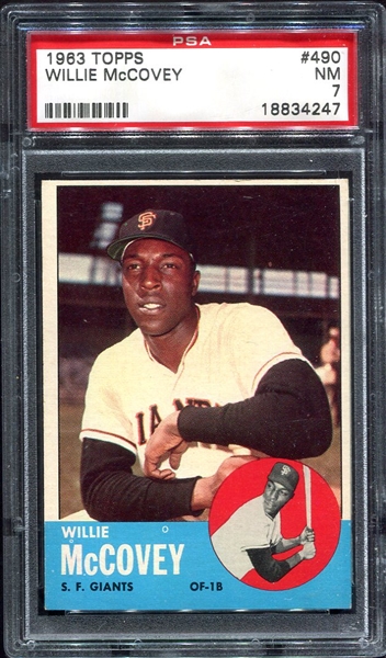 1963 Topps #490 Willie McCovey PSA 7