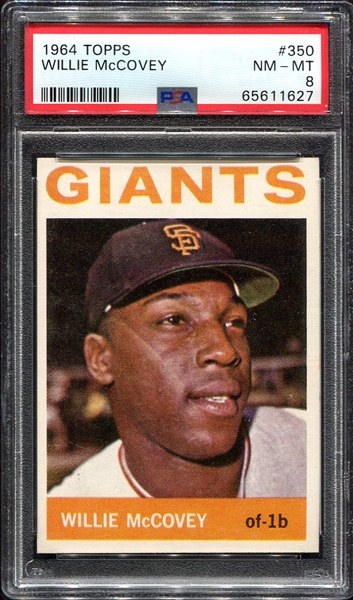 1964 Topps #350 Willie McCovey PSA 8