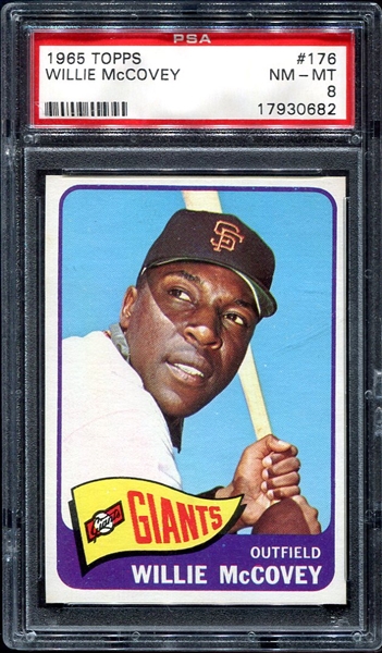 1965 Topps #176 Willie McCovey PSA 8