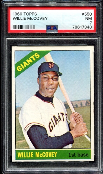 1966 Topps #550 Willie McCovey SP PSA 7