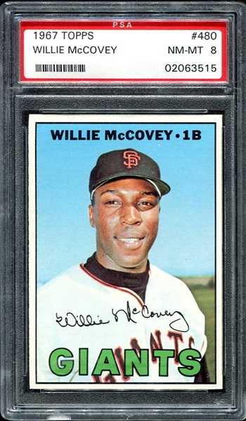 1967 Topps #480 Willie McCovey PSA 8