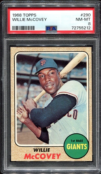 1968 Topps #290 Willie McCovey PSA 8