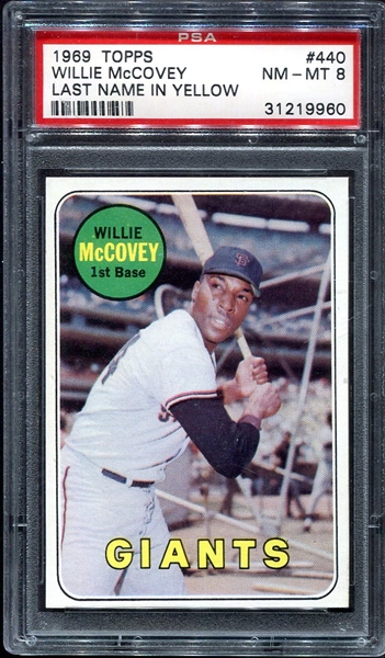 1969 Topps #440 Willie McCovey PSA 8