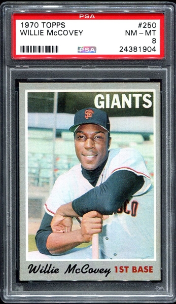 1970 Topps #250 Willie McCovey PSA 8