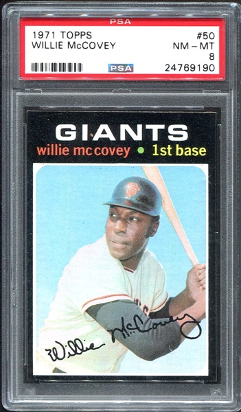 1971 Topps #50 Willie McCovey PSA 8