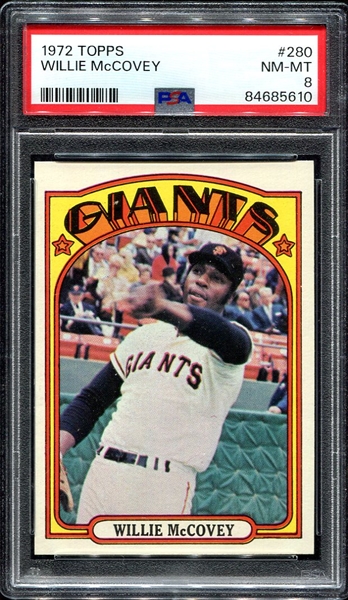 1972 Topps #280 Willie McCovey PSA 8