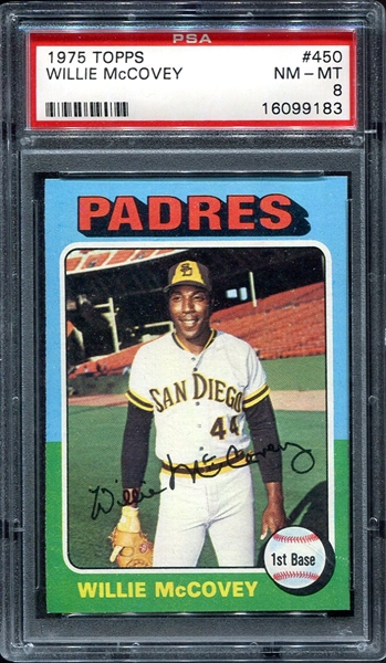 1975 Topps #450 Willie McCovey PSA 8