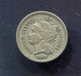 1869 Nickel 3 Cent Piece