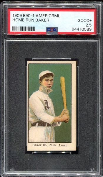 E90-1 Home Run Baker PSA 2.5