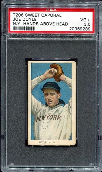 T206 Doyle N.Y. Hands Above Head PSA 3.5