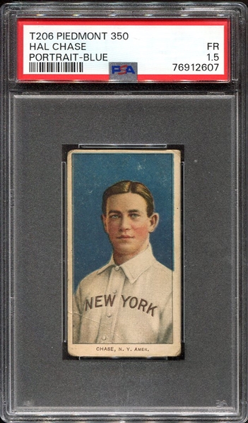 T206 Chase Portrait Blue Background PSA 1.5