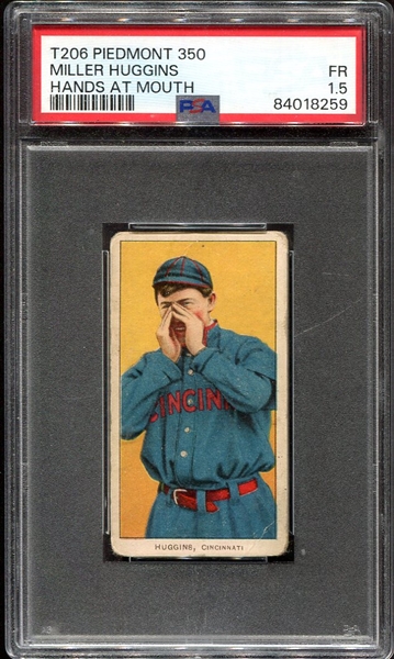 T206 Huggins Hands at Mouth PSA 1.5