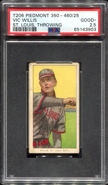 T206 Willis Throwing PSA 2.5