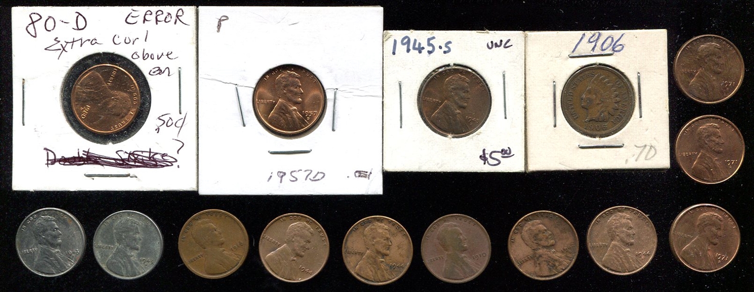 Indian & Lincoln Cent Lot