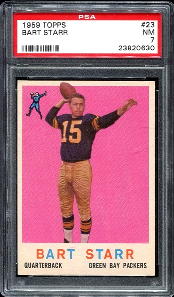 1959 Topps #23 Bart Starr PSA 7