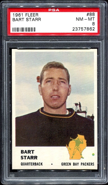 1961 Fleer #88 Bart Starr PSA 8