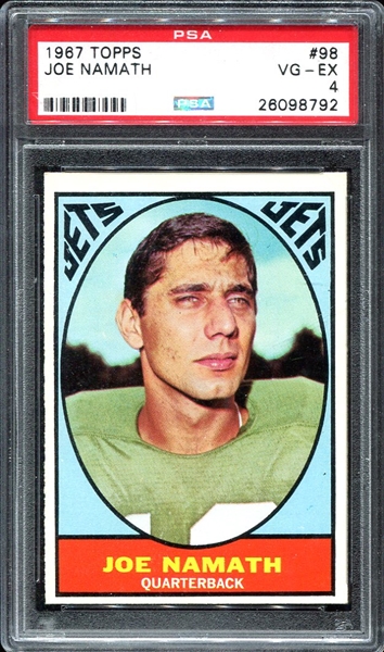 1967 Topps #98 Joe Namath PSA 4