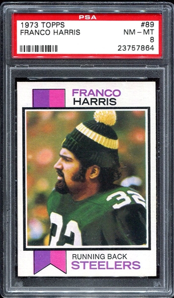 1973 Topps #89 Franco Harris RC PSA 8