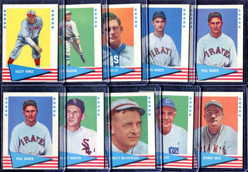 1961 Fleer Baseball Greats Lot of 20 Nicer Condition