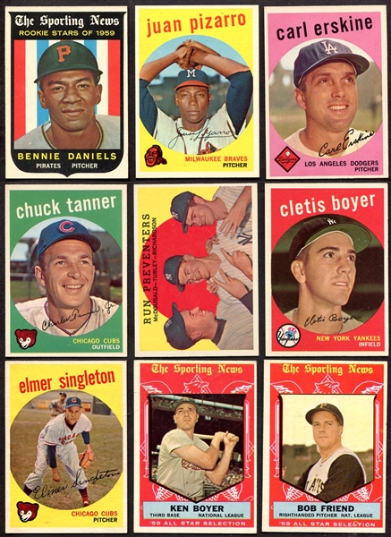 1959 Topps 15 Different w/High Numbers