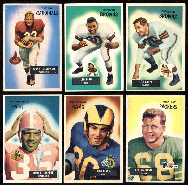 1955 Bowman Football 10 Different w/HOFers