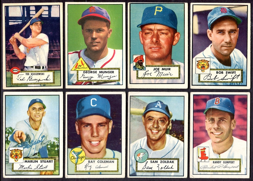 1952 Topps Lot of 15 Diff. w/Kluszewski