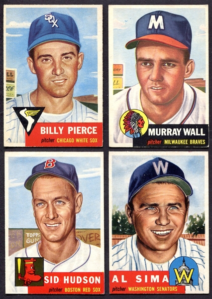 1953 Topps 4 Nicer Cards w/High #s