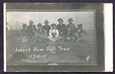 1910-11 Loback Base Ball Team AZO RPPC