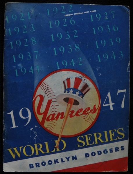 1947 World Series Program w/Jackie Robinson