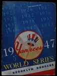 1947 World Series Program w/Jackie Robinson