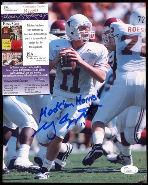 Major Applewhite U of Texas Signed Photo JSA