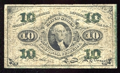 1860s 10 Cent Fractional Currency George Washington