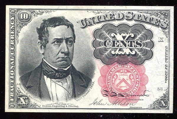 1874 10 Cent Fractional Currency Note