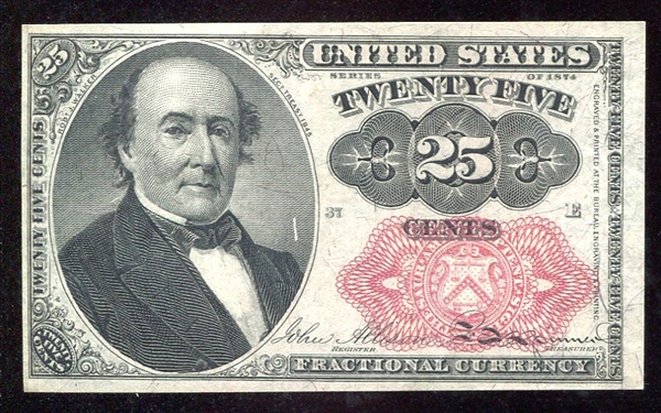 1874 5th Issue 25 Cent Fractional Currency Note