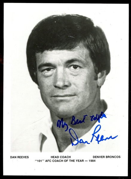 Dan  Reeves Autographed Denver Broncos Team Photo