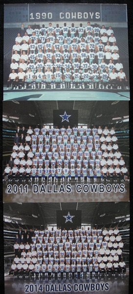 Dallas Cowboys Team Photos 1990 2011 & 2014 Lot of 10