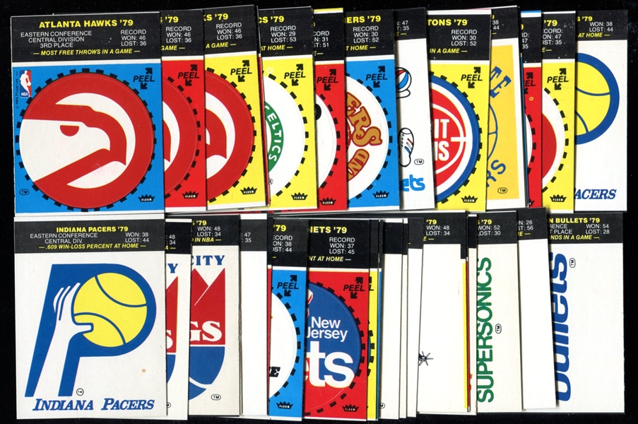 1979-80 Fleer Basketball Stickers Complete Set of 38 + Dupes