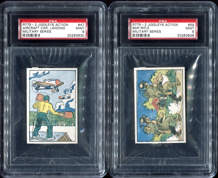 1950 Jiggleys Action Military Series 4 PSA 9s